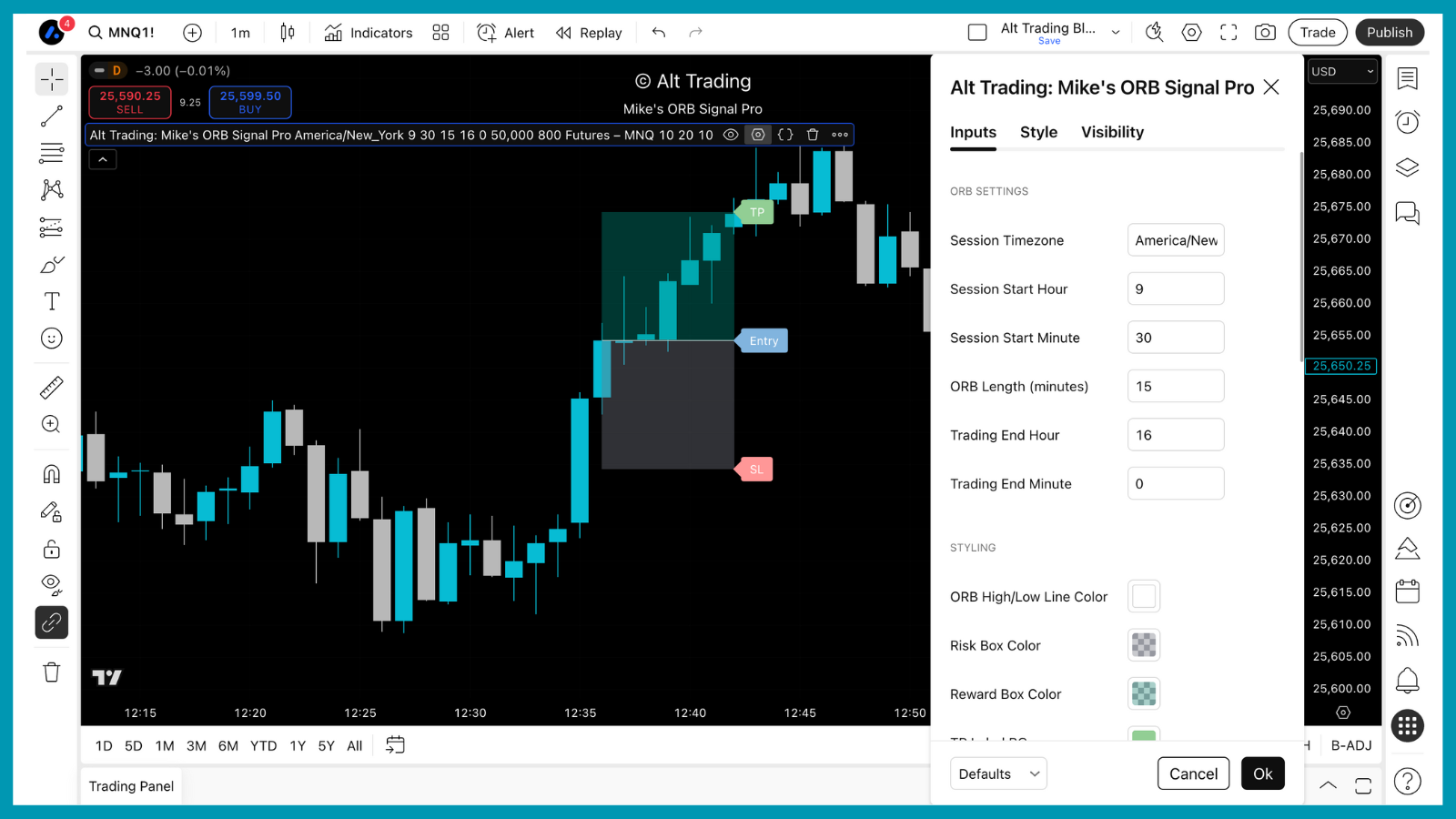 Example showing one-and-done logic preventing multiple signals